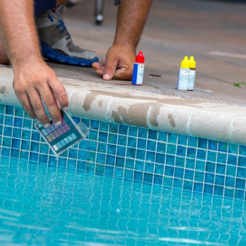 Chemical testing of a swimming pool